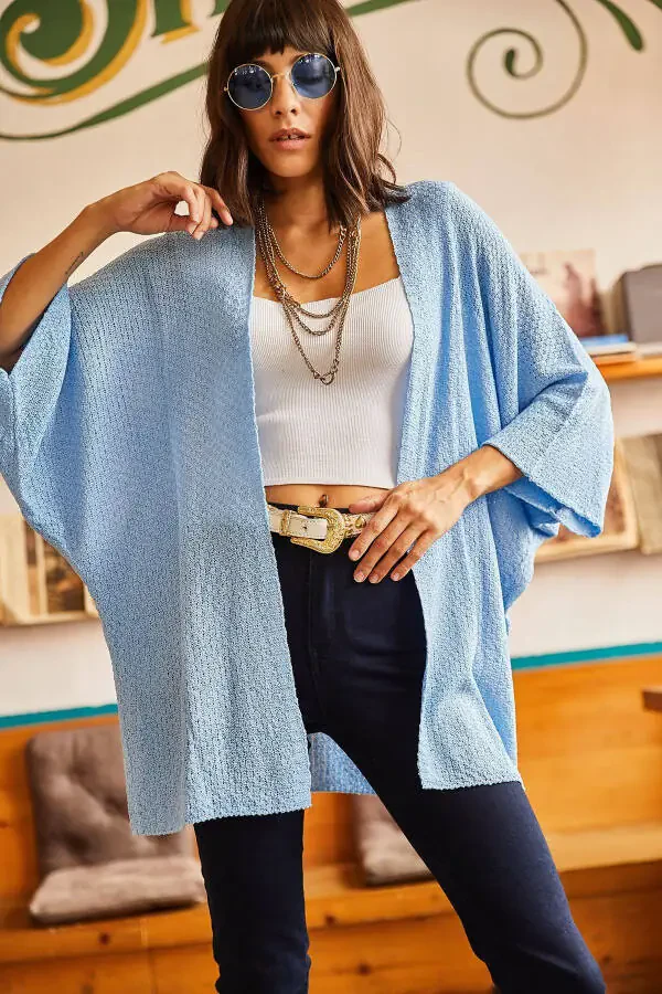 Women's Blue Bat Spring Cardigan HRK-19000057 - 5