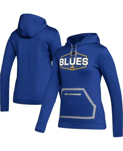 Women's Blue St. Louis Blues Team Pullover Hoodie-Blue - 1