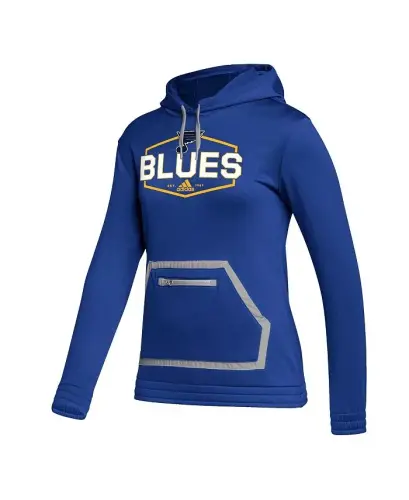 Women's Blue St. Louis Blues Team Pullover Hoodie-Blue - ADIDAS (1)