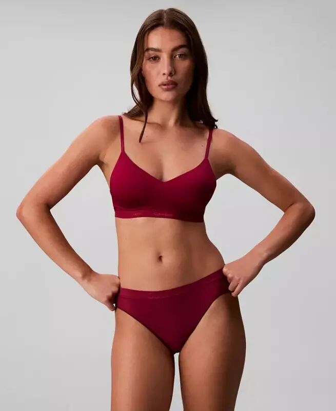 Women's Bonded Flex Bikini Underwear QD3960 - Beet Red - Calvin Klein