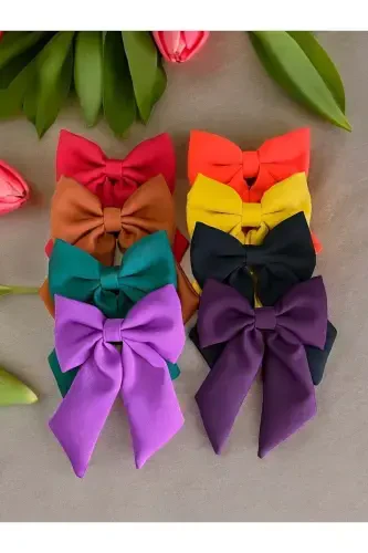 Women's Bow Hair Clip-BLACK - 4