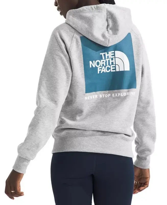 Women's Box NSE Fleece Hoodie-TNF Light Grey Heather - 4