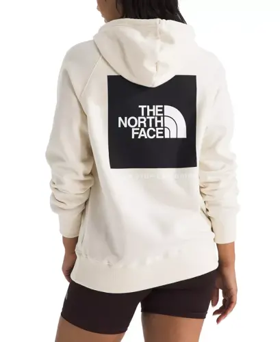 Women's Box NSE Fleece Hoodie - White Dune - THE NORTH FACE (1)