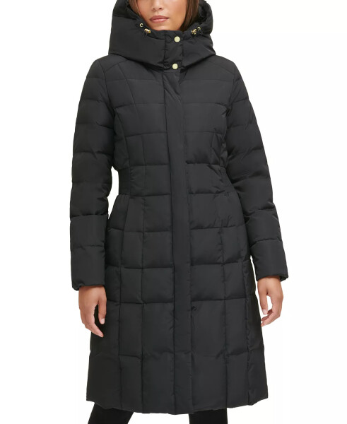 Women's Box-Quilt Down Puffer Coat Black - 1