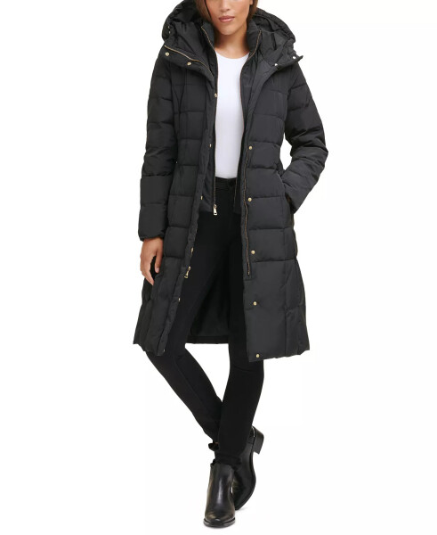 Women's Box-Quilt Down Puffer Coat Black - 5