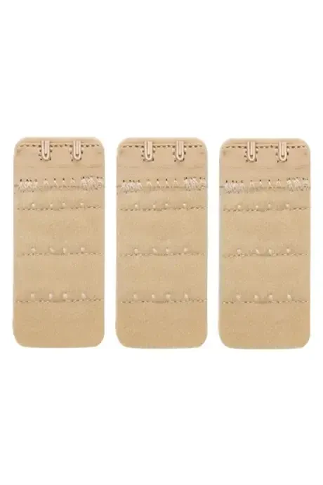 Women's Bra Extender Hook 2 Hook Clasp Nude Color 3-Pack - 2