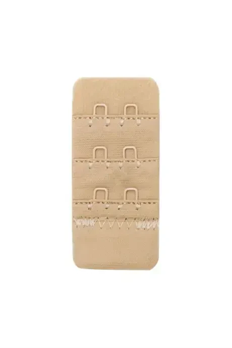 Women's Bra Extender Hook 2 Hook Clasp Nude Color 3-Pack - 3