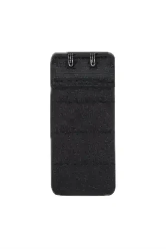 Women's Bra Extension Hook 2 Hook Clasp Black 3-Pack - 4