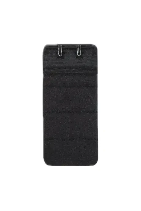 Women's Bra Extension Hook 2 Hook Clasp Black 3-Pack - 4