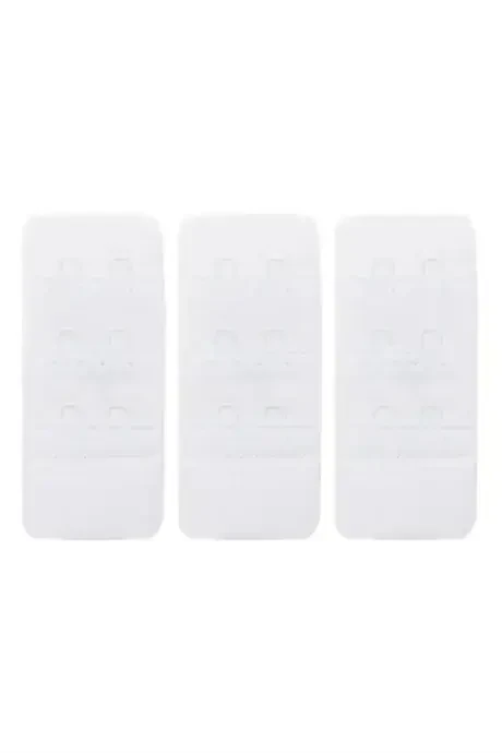 Women's Bra Extension Hook 2 Hook Clasp White 3 Pack - BÜYÜKBEDENIZ