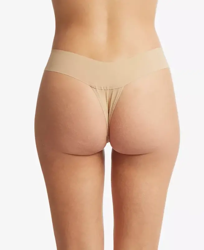 Women's Breathe Natural Thong 3 Pack Underwear, 6J1661B3PK - Taupe - 5
