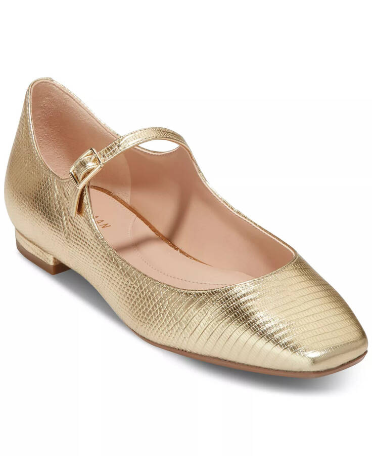 Women's Bridge Mary Jane Ballet Flats Gold Lizard - 1