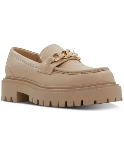Women's Brixtonn Chain Lug Loafers-Medium Beige - 1