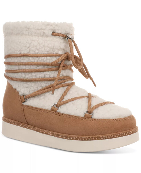 Women's Brooklynn Booties, Exclusively at Modazone Natural Sherpa - 1