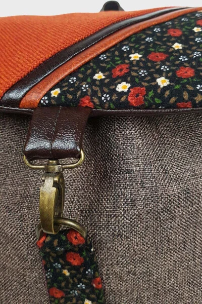 Women's Brown Backpack Ksırt04 - 3