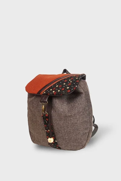 Women's Brown Backpack Ksırt04 - 6
