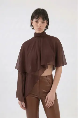 Women's Brown High Waist Leather Lined Dolores - 3