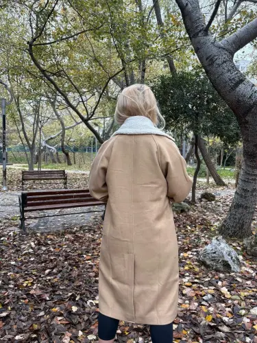 Women's Button Front Detail Trench Coat 752 - 3