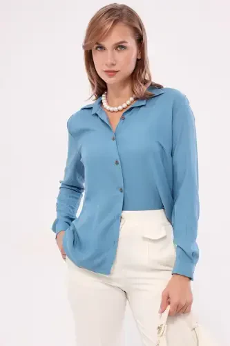 Women's Buzmavi Long Sleeve Plain Shirt ARM-18Y001176 - 1