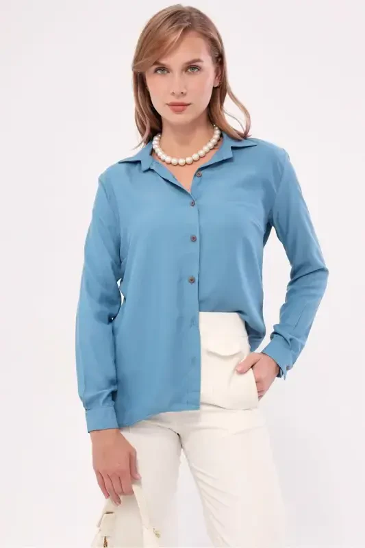 Women's Buzmavi Long Sleeve Plain Shirt ARM-18Y001176 - 3