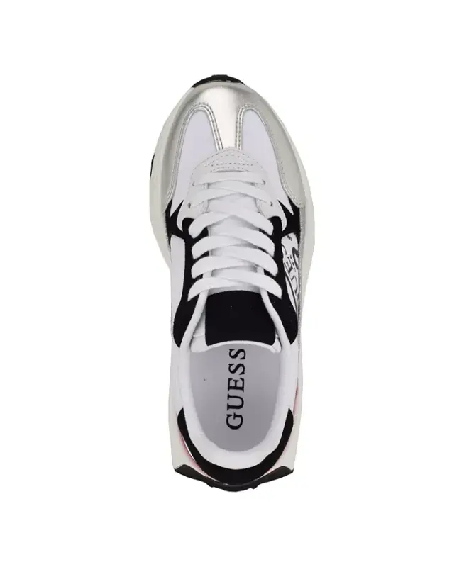 Women's Calebb Chunky Platform Fashion Sneakers - Silver/White/Black - 4