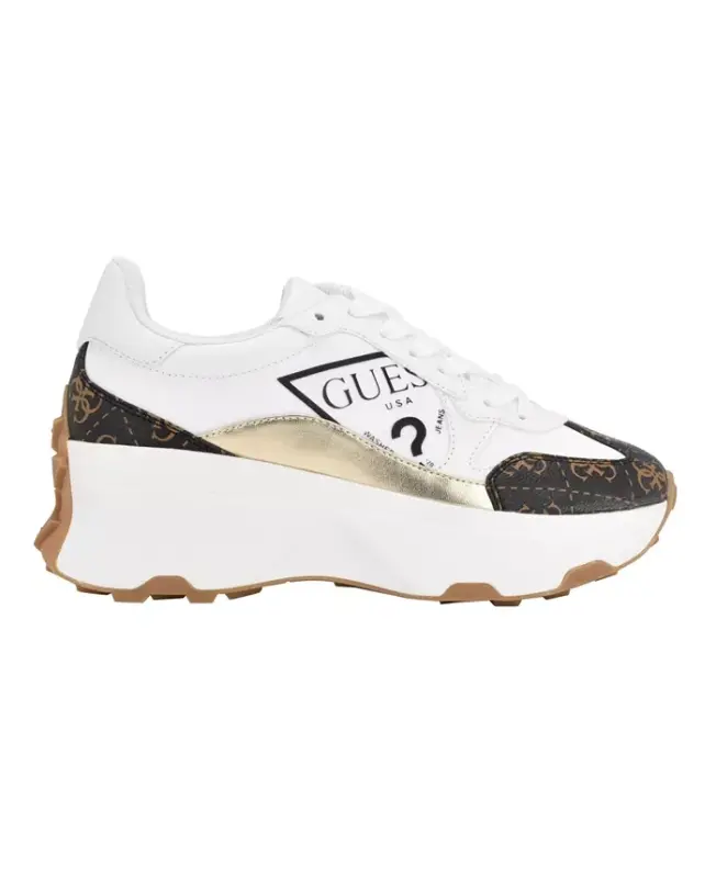 Women's Calebb Chunky Platform Fashion Sneakers - White/Brown Logo - 2