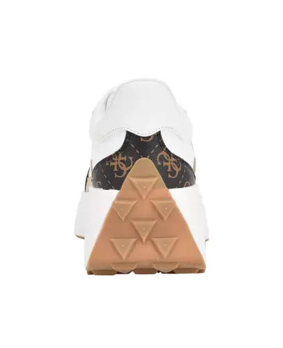 Women's Calebb Chunky Platform Fashion Sneakers - White/Brown Logo - 3