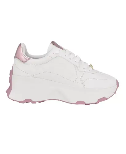 Women's Calebb Chunky Platform Fashion Sneakers - White/Pink - GUESS (1)