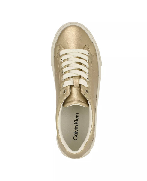 Women's Camzy Lace-Up Casual Sneakers Gold Metallic - 4