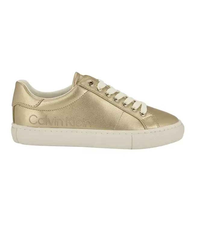 Women's Camzy Lace-Up Casual Sneakers-Gold Metallic - 2