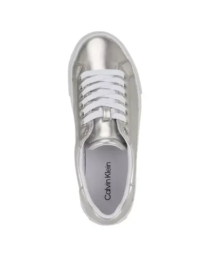 Women's Camzy Lace-Up Casual Sneakers - Silver Metallic - 4