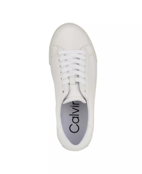 Women's Camzy Lace-Up Casual Sneakers-White - 4