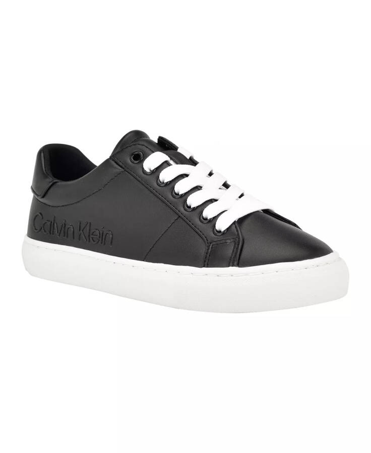 Women's Camzy Round Toe Lace-Up Casual Sneakers Black - 1