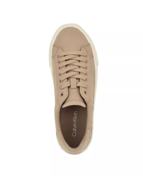 Women's Camzy Round Toe Lace-Up Casual Sneakers Light Natural - 4