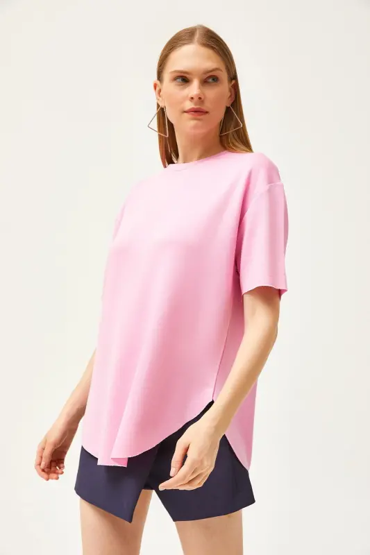 Women's Candy Pink Modal Buttoned Soft Touch Bottom - 3