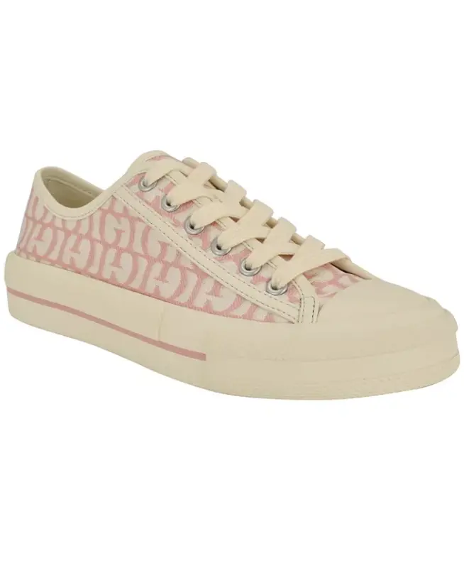 Women's Carey Jacquard Logo Lace-Up Sneakers - Pink Logo - 1