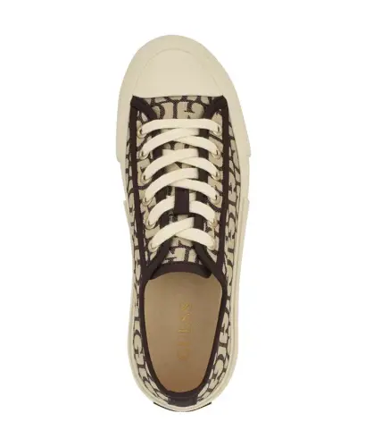 Women's Carey Jacquard Logo Low-Top Lace-Up Sneakers - 5