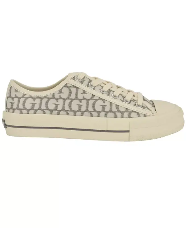 Women's Carey Jacquard Logo Low-Top Lace-Up Sneakers-Medium Gray Logo - 2