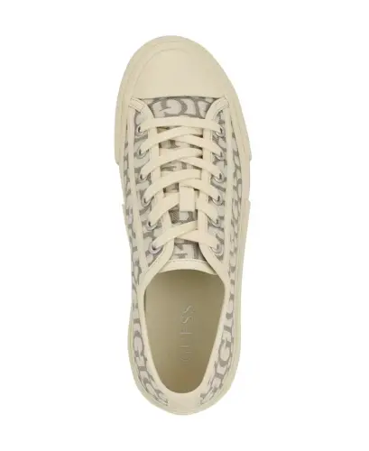 Women's Carey Jacquard Logo Low-Top Lace-Up Sneakers-Medium Gray Logo - 4