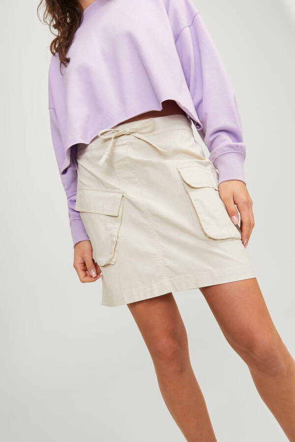 Women's Cargo Model Pocket Short Skirt - Ruby - 1