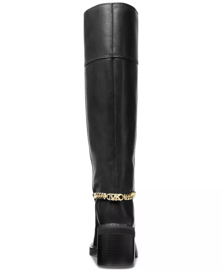 Women's Carlisle Chain-Detail Tall Boots Black - 3