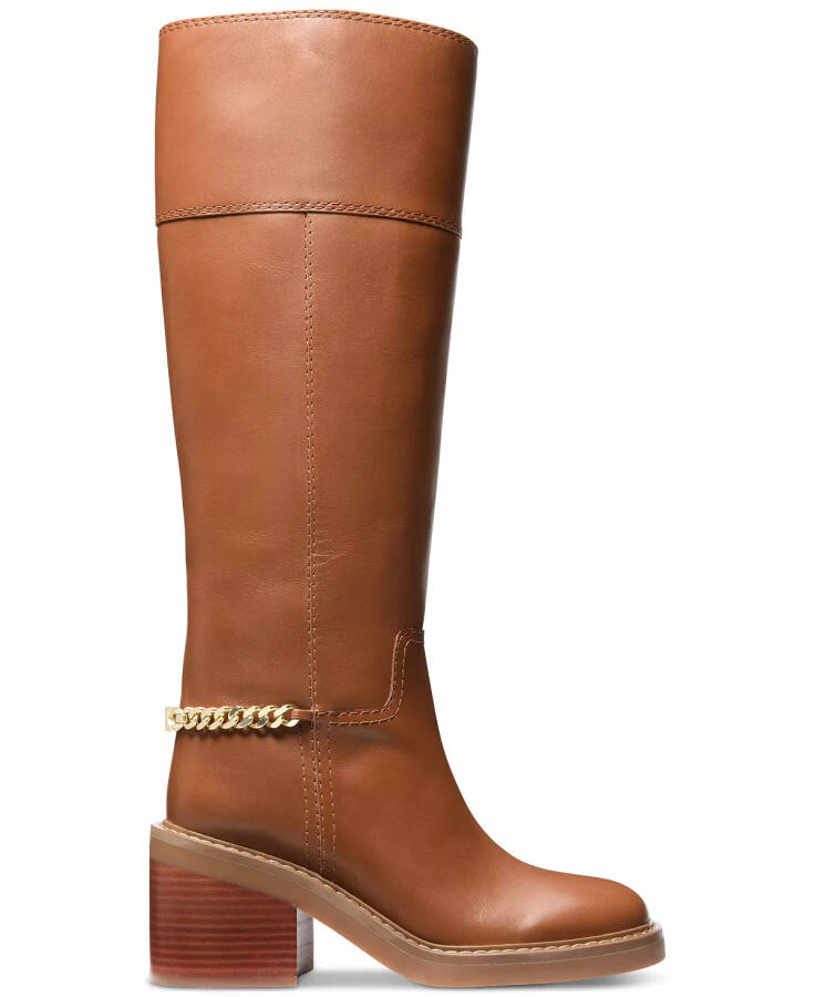 Women's Carlisle Chain-Detail Tall Boots Luggage - 2