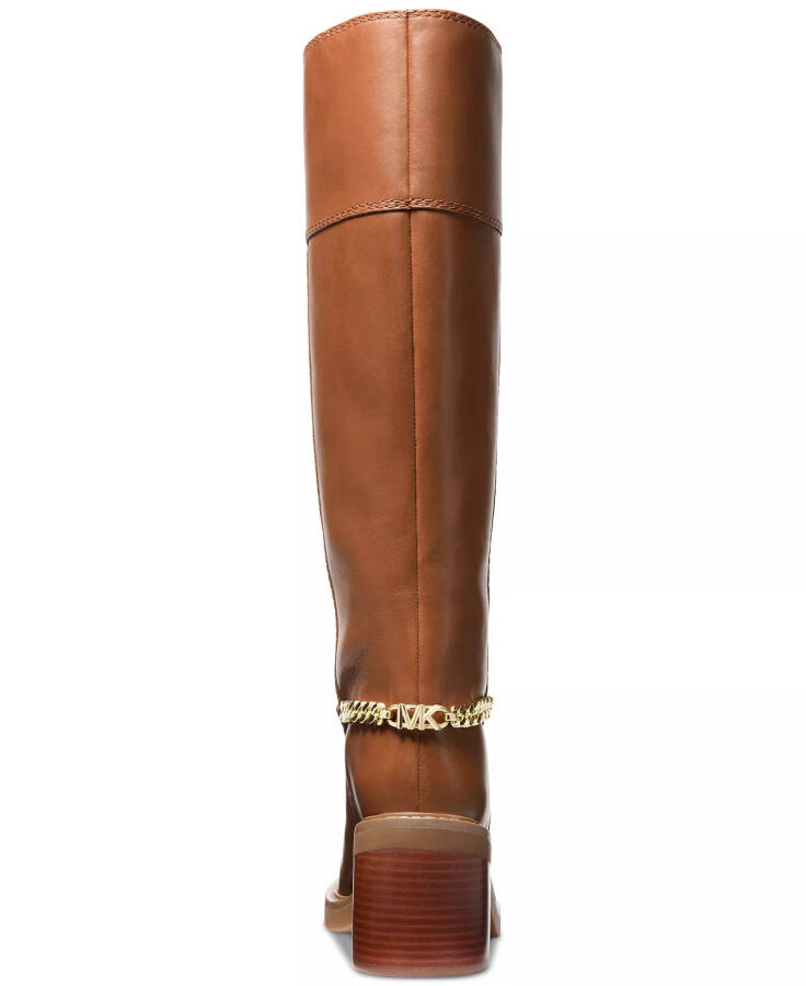 Women's Carlisle Chain-Detail Tall Boots Luggage - 3