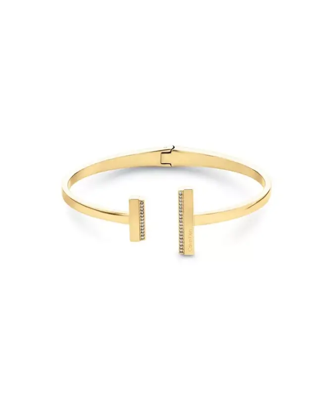 Women's Carnation Gold-Tone Bangle Bracelet - CALVIN KLEIN