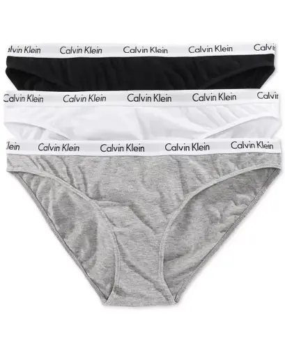 Women's Carousel 3-Pack Bikini Panty Set-Black/White/Grey Heather - 1