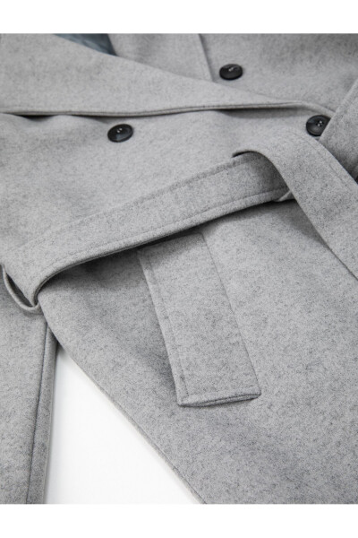 Women's Cashmere Coat (Gray) - 16