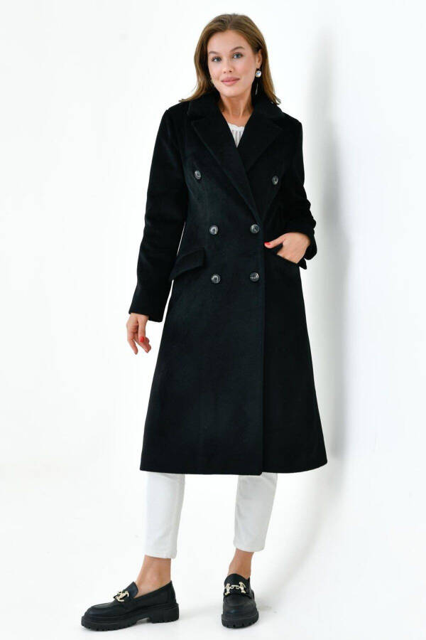 Women's Cashmere Coat with Collar VLN713001 - 3