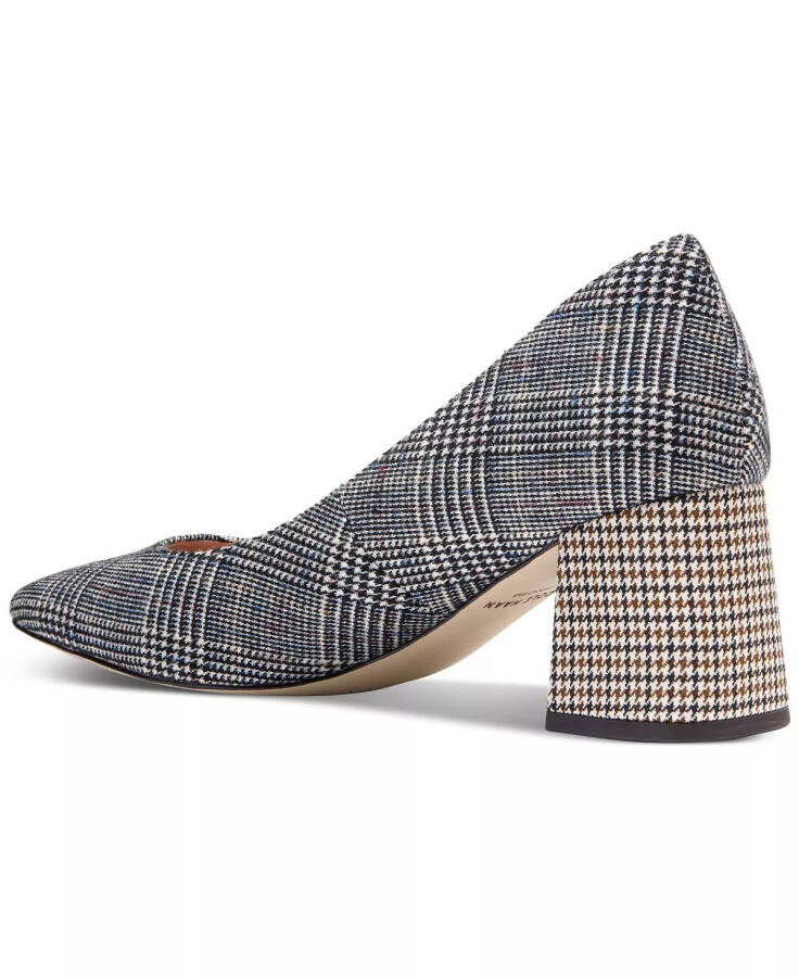 Women's Cassandra Pointed Toe Block Heel Pumps Multi Plaid - 3