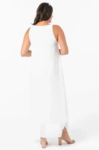 Women's Casual Chiffon Dress KL3066 WHITE - 3