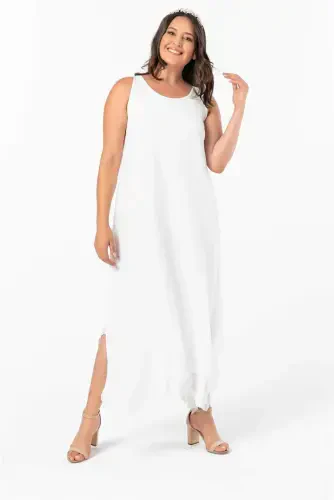 Women's Casual Chiffon Dress KL3066 WHITE - 4